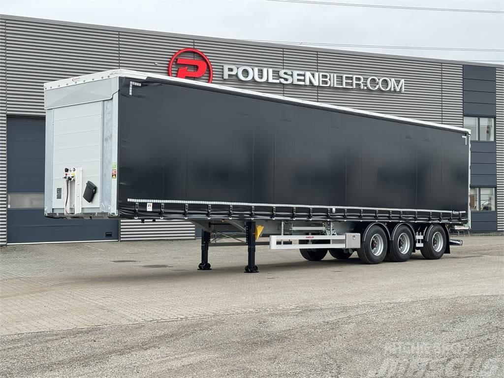 Hangler 3-aks 45-tons gardintrailer truckbeslag Semi-trailer med Gardinsider