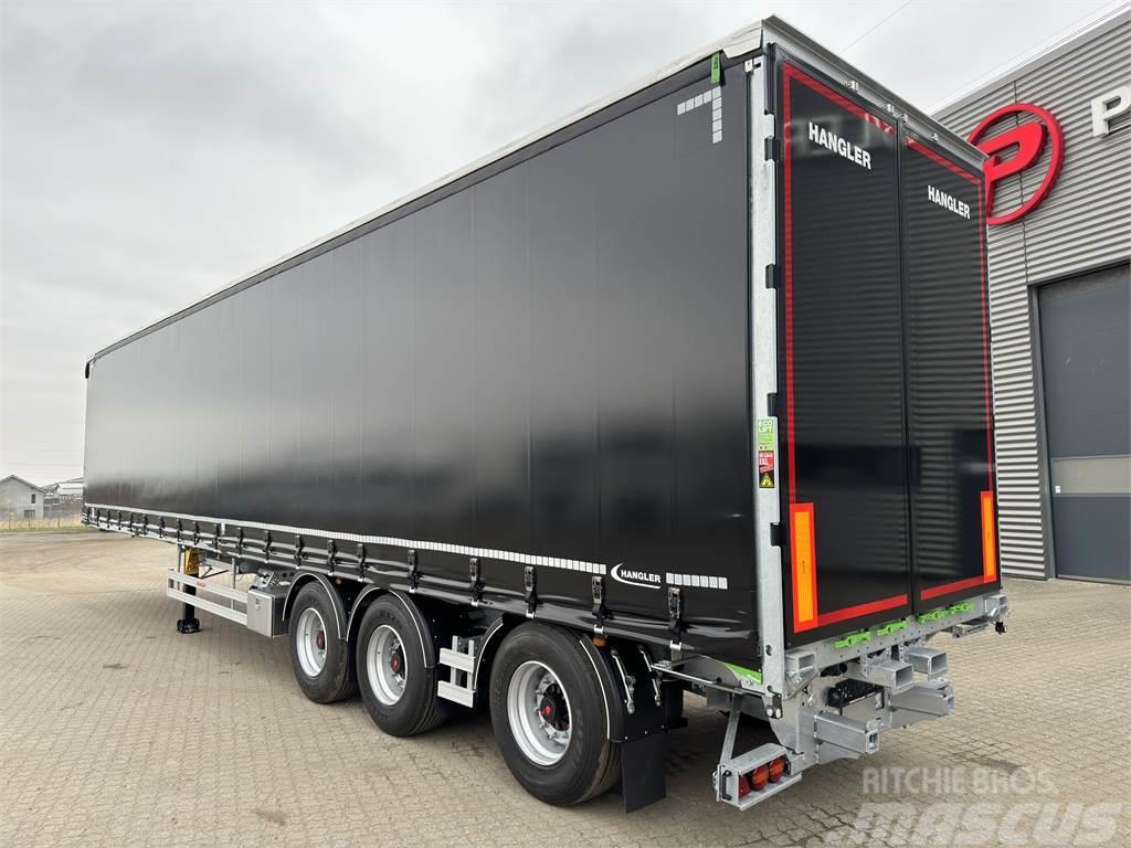 Hangler 3-aks 45-tons gardintrailer truckbeslag Semi-trailer med Gardinsider