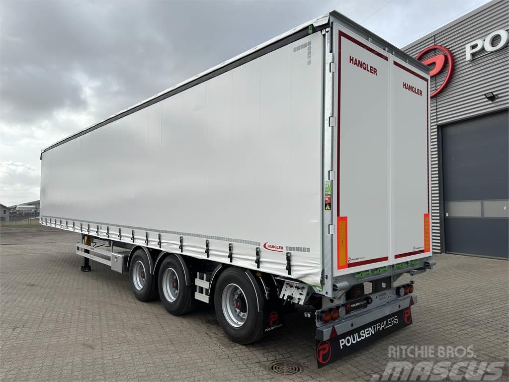 Hangler 3-aks 45-tons gardintrailer Nordic Semi-trailer med Gardinsider