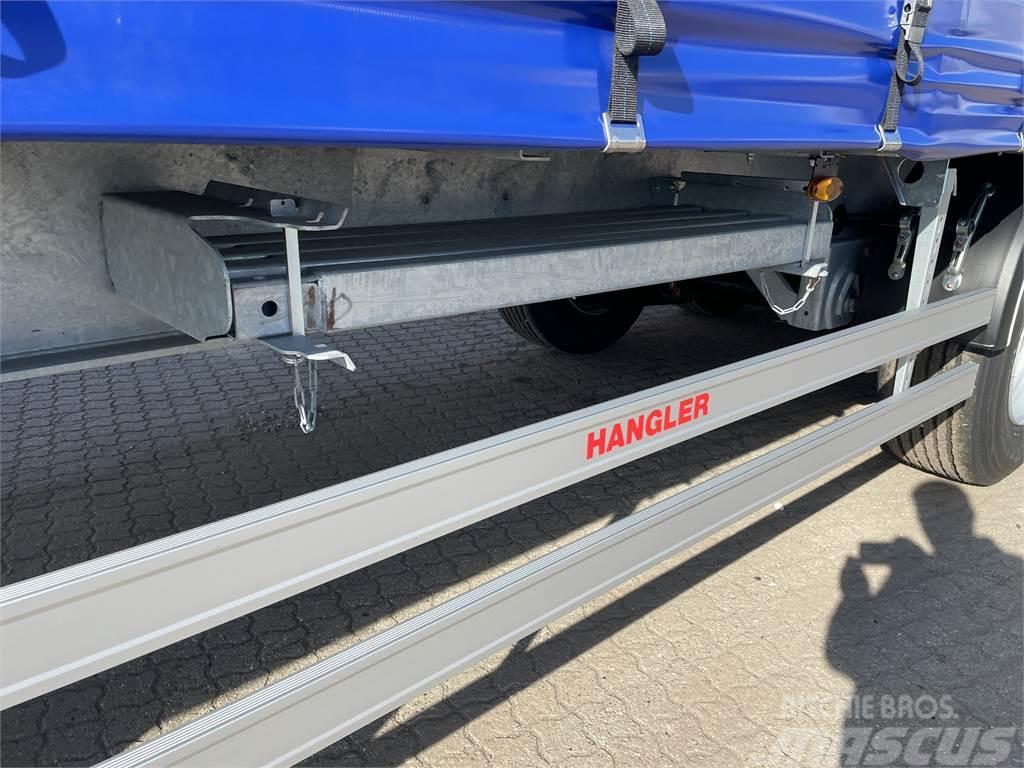 Hangler 3-aks gardintrailer hævetag + kæpstokke Semi-trailer med Gardinsider