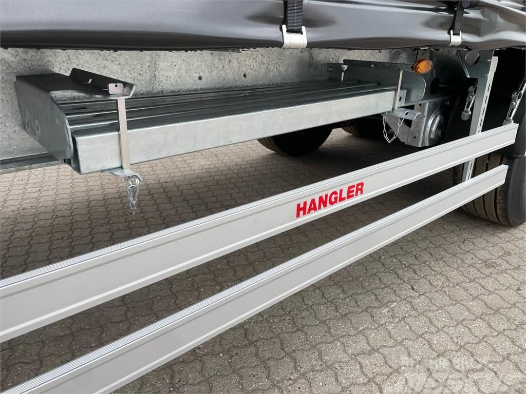 Hangler 3-aks gardintrailer hævetag + kæpstokke Semi-trailer med Gardinsider