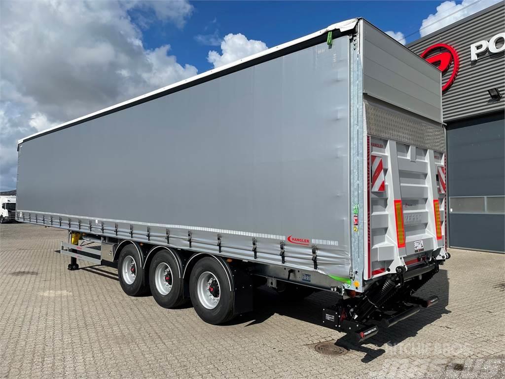 Hangler 3-aks gardintrailer Zepro lift + hævetag Semi-trailer med Gardinsider