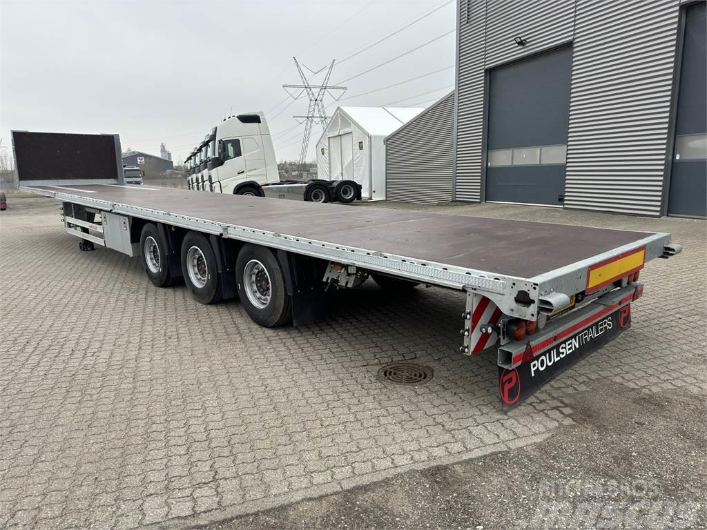 Hangler 3-aks mega 13,60m Semi-trailer med lad/flatbed