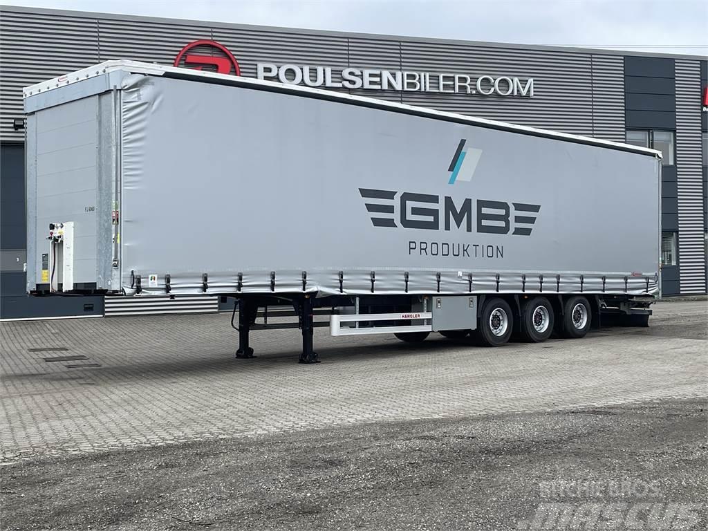 Hangler 3-aks mega gardintrailer hævetag Semi-trailer med Gardinsider