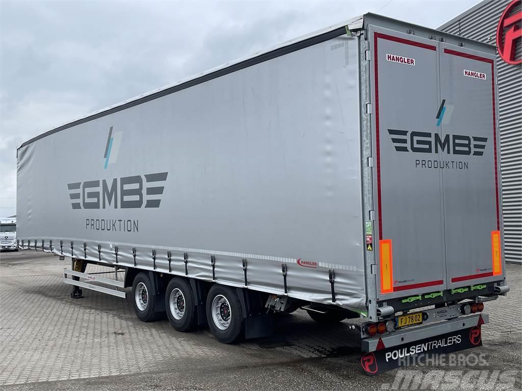 Hangler 3-aks mega gardintrailer hævetag Semi-trailer med Gardinsider