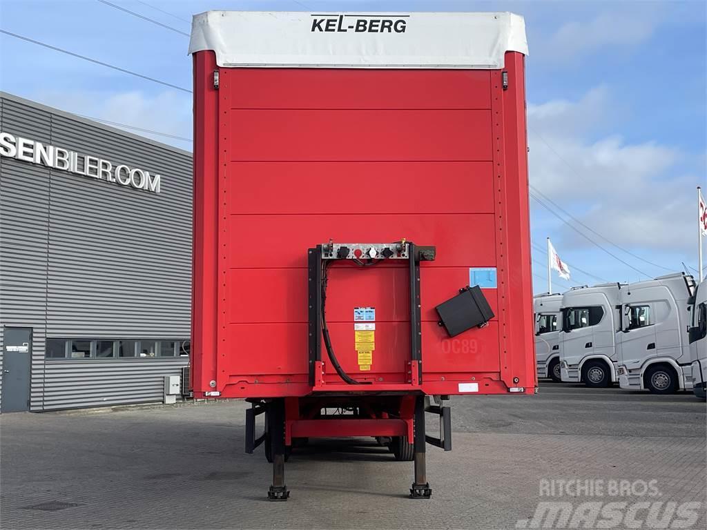 Kel-Berg 3-aks 13,60m lift, hårdttræ NYSYNET Semi-trailer med Gardinsider