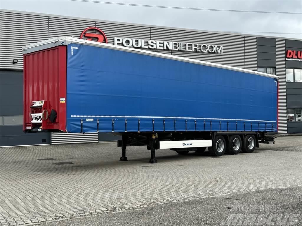 Krone 3-aks gardintrailer med hævetag Semi-trailer med Gardinsider