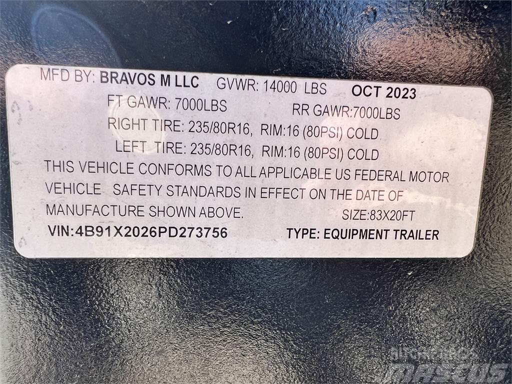  BRAVOS M LLC 20 FT. Anhænger med lad/Flatbed