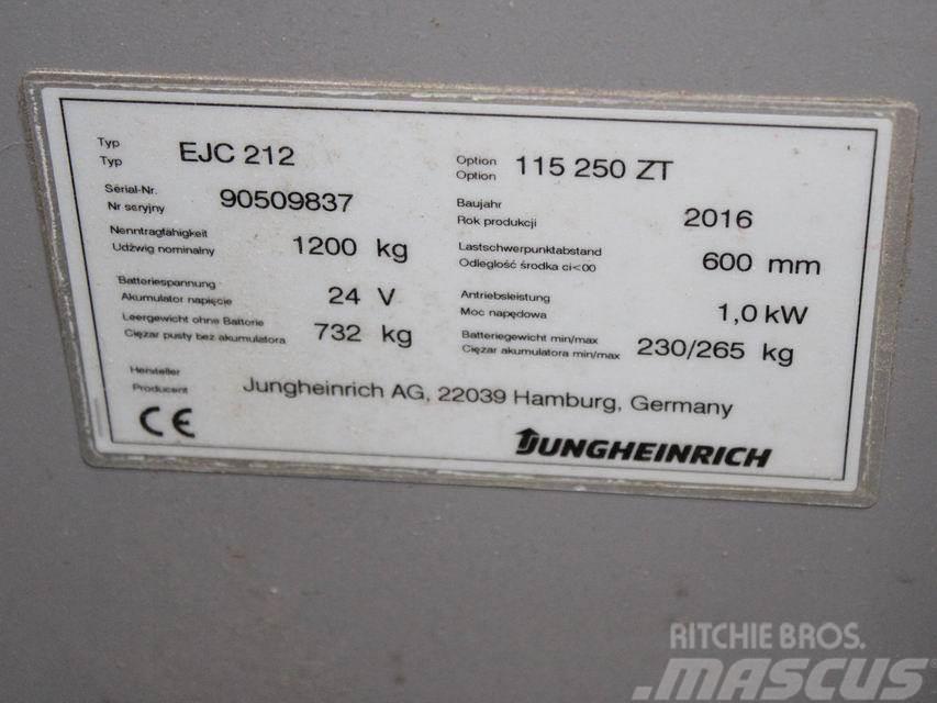 Jungheinrich EJC 212 115-57 250ZT Gaffelstabler med gående fører