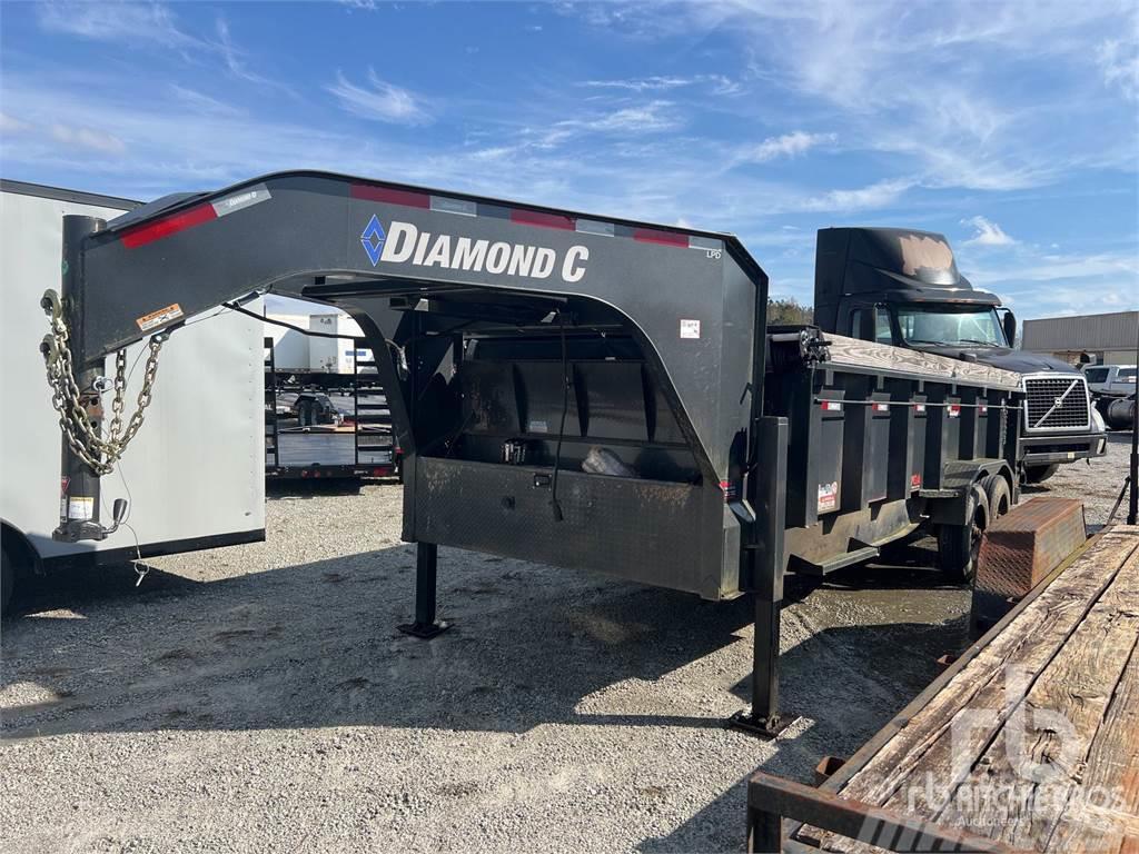 Diamond C 18 ft T/A Gooseneck Dump Anhænger til Autotransport