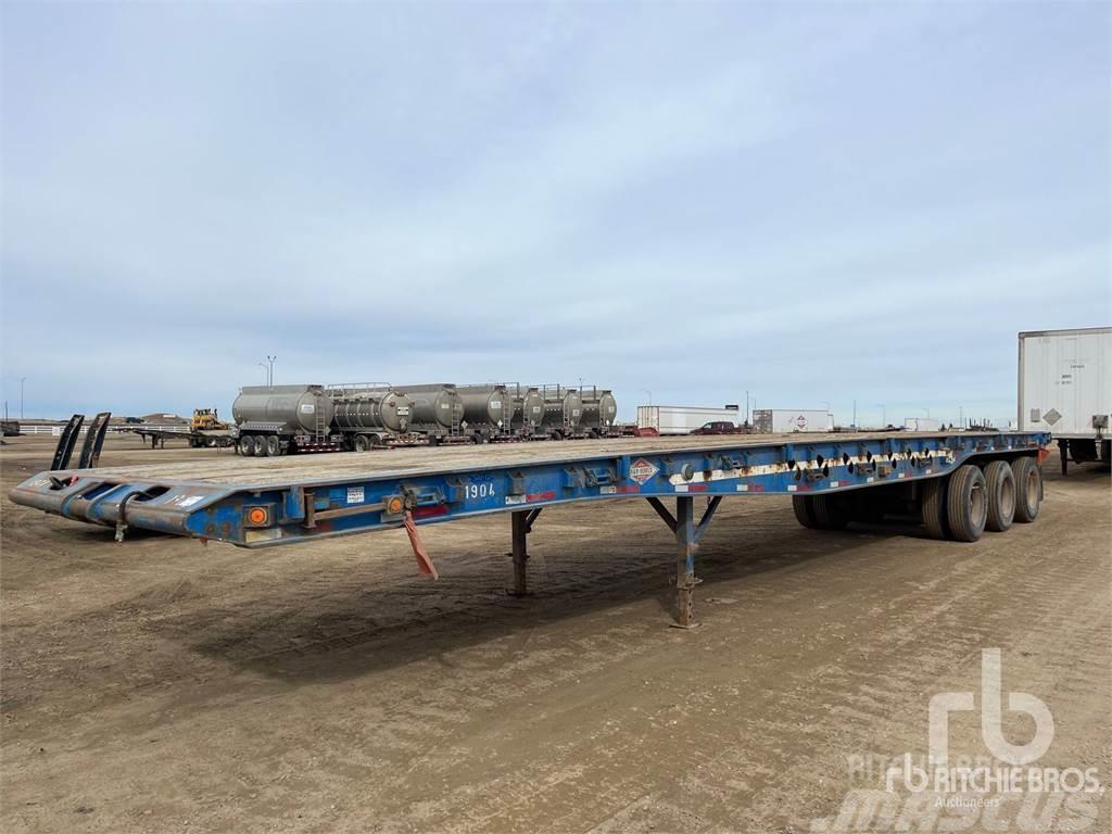 Doepker 49 ft T/A Flatbed Semi-trailer med lad/flatbed