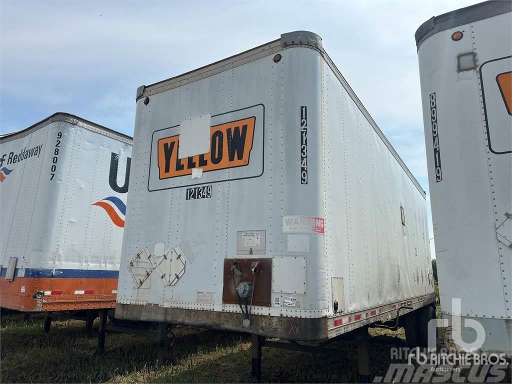 Fruehauf 28 ft x 102 in S/A Semi-trailer med fast kasse