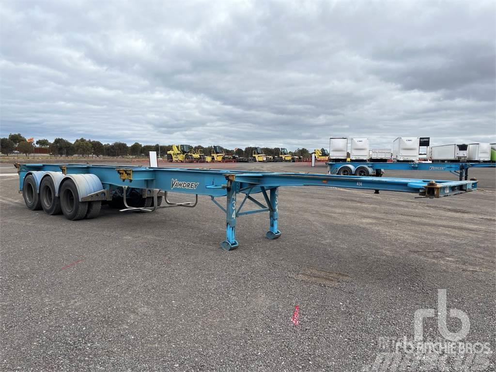  VAWDREY 12.2 m Tri/A Semi-trailer med chassis