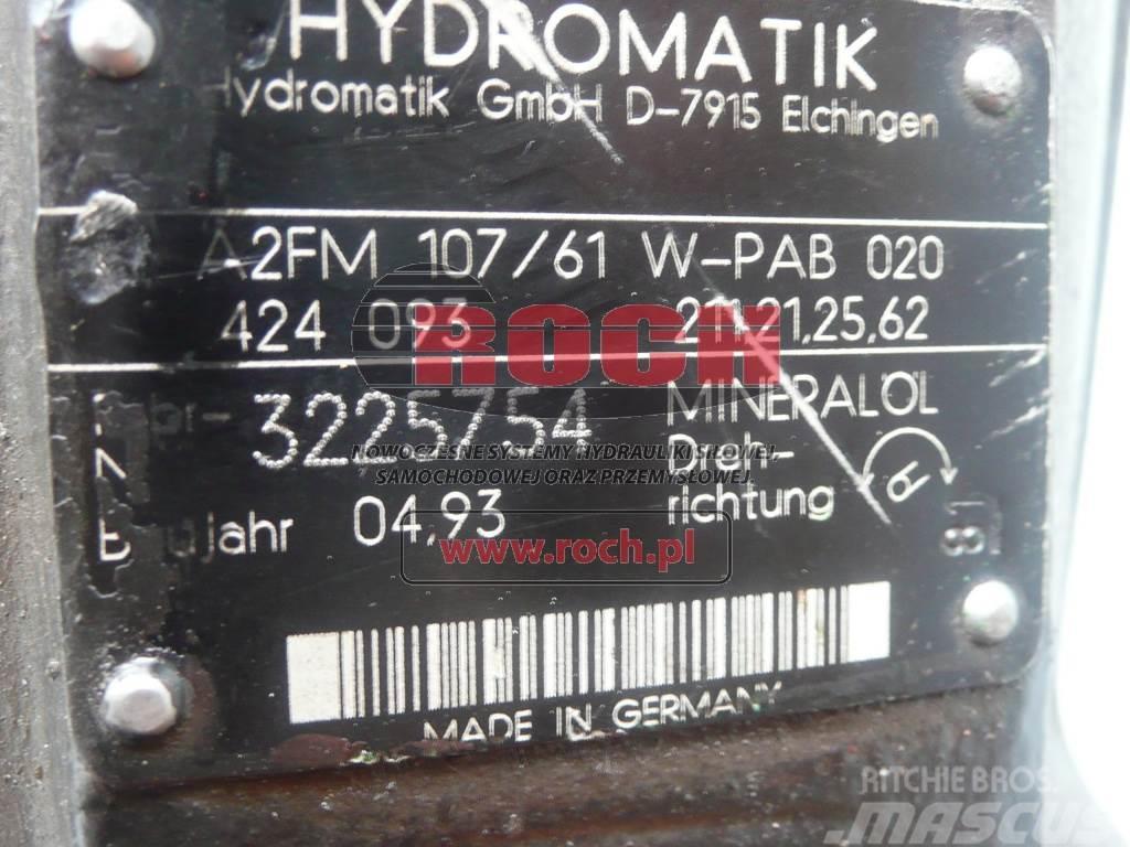 Hydromatik A2FM107/61W-PAB020 424093 211.21.25.62 Motorer