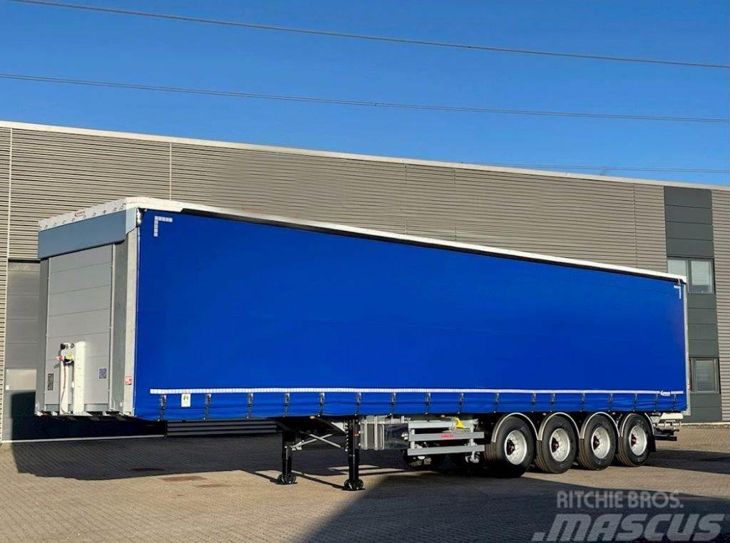 Hangler 4-aks Gardintrailer skydegardin DEMO Semi-trailer med Gardinsider