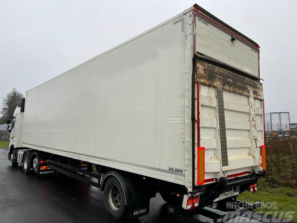 Kel-Berg 11 mtr - city alu boks lift Semi-trailer med fast kasse