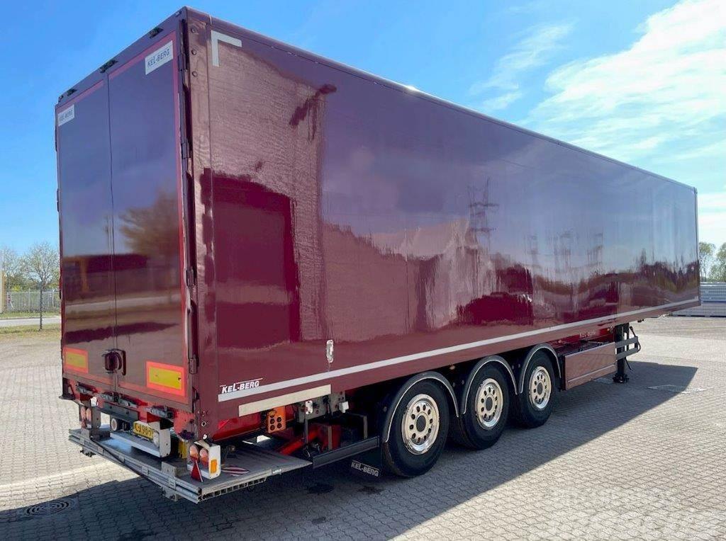 Kel-Berg 3-aks med folde-slædelift Semi-trailer med fast kasse