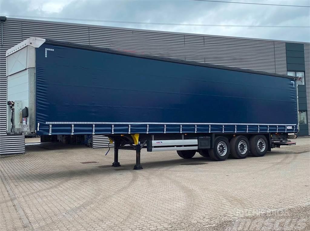 Schmitz 13,6 mtr. - hævetag + folde-slæde lift Semi-trailer med Gardinsider