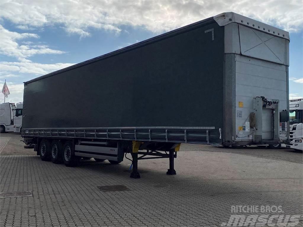 Schmitz 3-aks gardintrailer folde--slædelift + hævetag Semi-trailer med Gardinsider