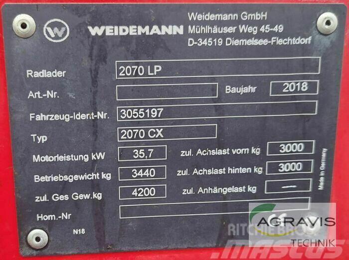 Weidemann 2070 CX LP Læssemaskiner på hjul