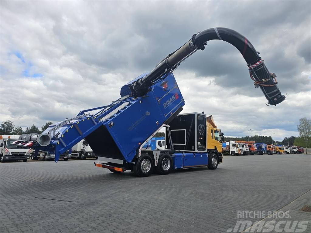 Scania DISAB ENVAC Saugbagger vacuum cleaner excavator su Renovationslastbiler