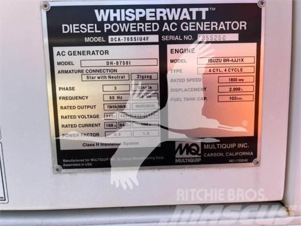 MultiQuip WHISPERWATT DCA70SSIU4F Gasgeneratorer