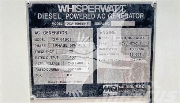 MultiQuip WHISPERWATT DCA400SSI4F Gasgeneratorer