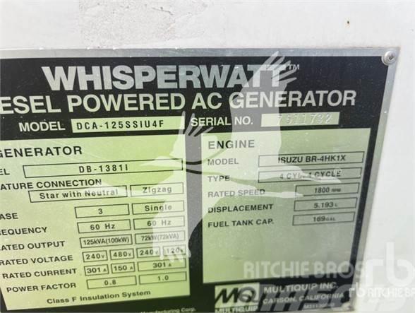 MultiQuip WHISPERWATT DCA125SSIU4F Gasgeneratorer