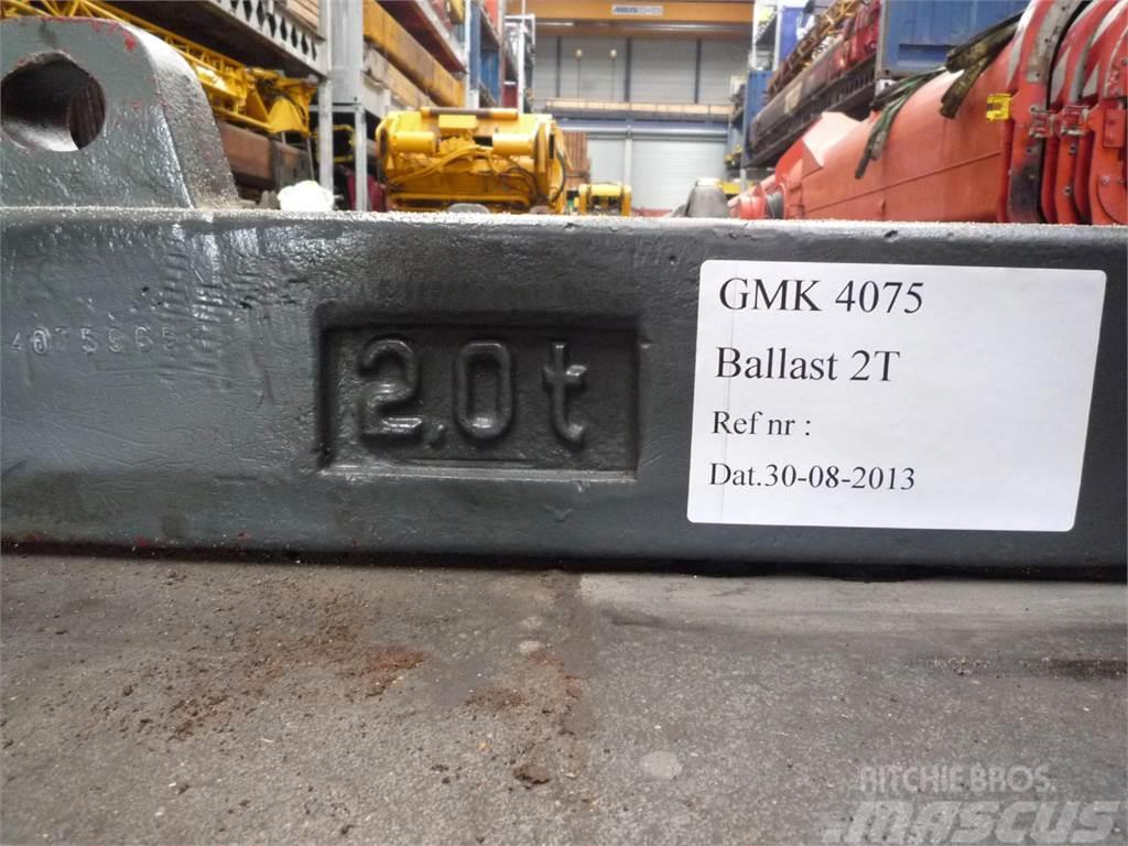 Grove GMK 4075 counterweight 2,0 ton Krandele og udstyr