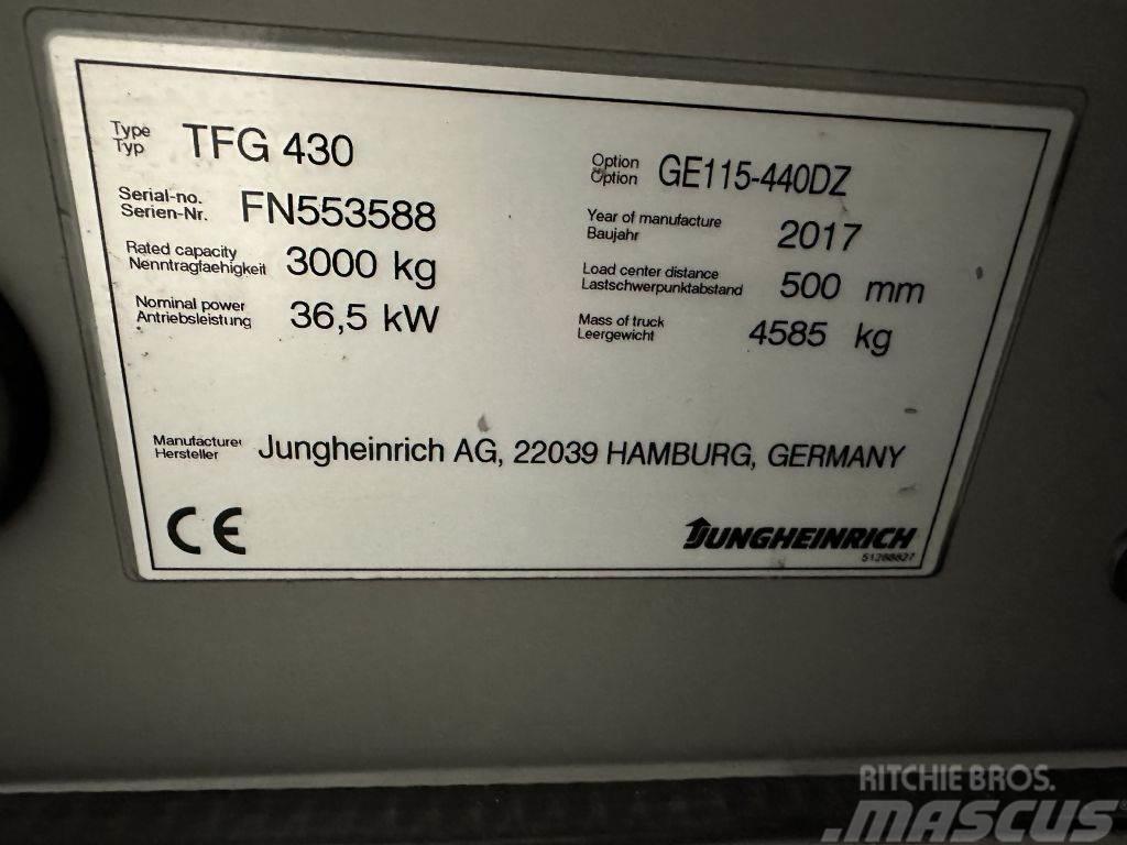Jungheinrich TFG 430 - TRIPLEX 4,4 m LPG gaffeltrucks