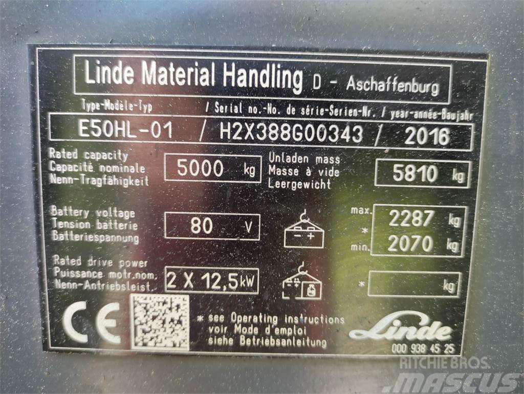 Linde E50HL-01-388 El gaffeltrucks